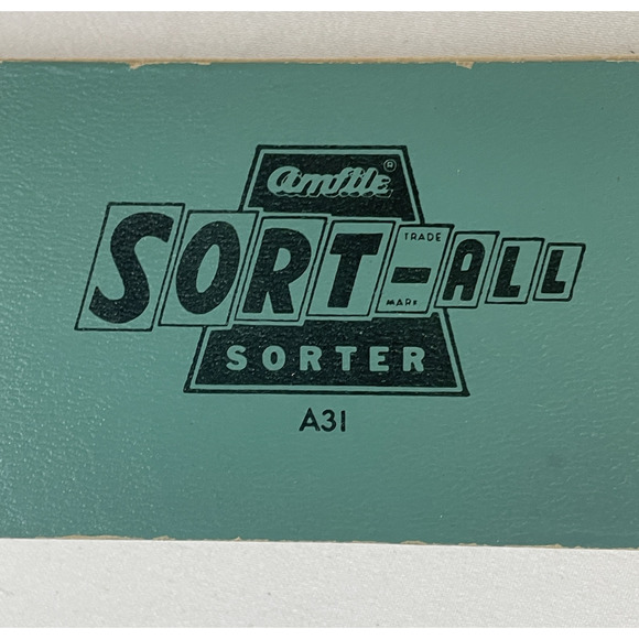 Amfile Sort-All Vtg Index File Sorter No. A31 in Box 1950s Office Supply - Picture 5 of 9